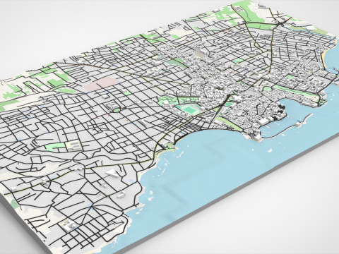 Cityscape La Canea Crete Greece Model 3D