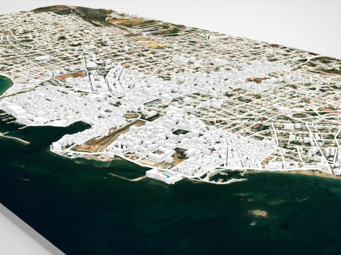 Cityscape La Canea Crete Greece Modelo 3D