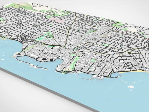 Cityscape La Canea Crete Greece 3D Model