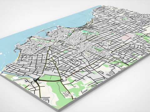 Cityscape La Canea Crete Greece 3D Model