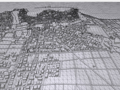 Cityscape La Canea Crete Greece Modelo 3D