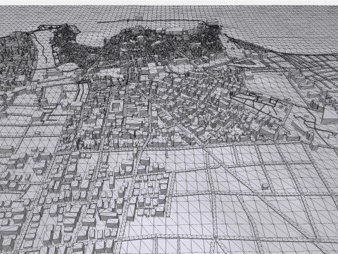 Cityscape La Canea Crete Greece 3D Model