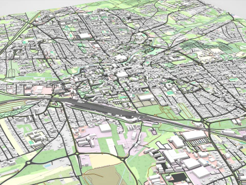Cityscape Rybnik Poland 3D Model