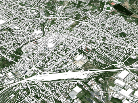 Cityscape Rybnik Poland 3D Модель
