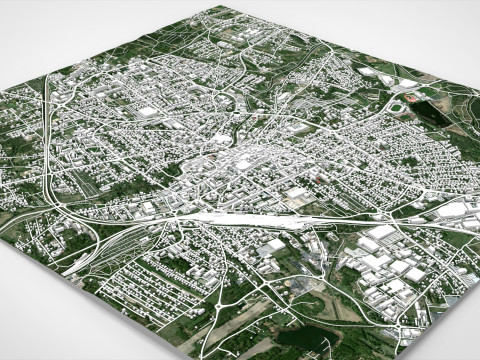 Cityscape Rybnik Poland 3D Модель