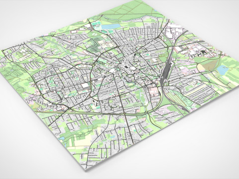Cityscape Rybnik Poland 3D Модель