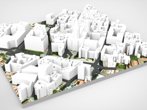 The Cathedral Holy Cross Saint Eulalia Catholic Barcelona Modello 3D