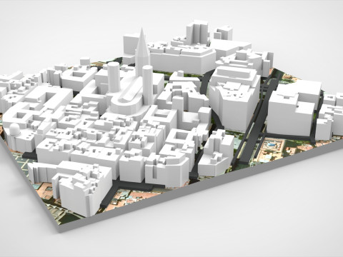 The Cathedral Holy Cross Saint Eulalia Catholic Barcelona Modello 3D
