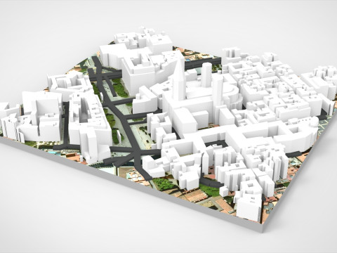 The Cathedral Holy Cross Saint Eulalia Catholic Barcelona Modello 3D