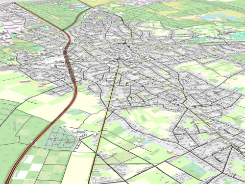 Cityscape Lommel Belgium 3D Model