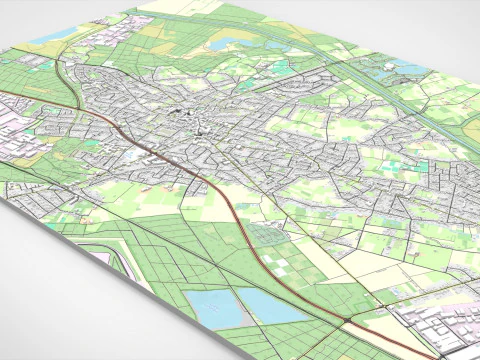 Cityscape Lommel Belgium 3D Model