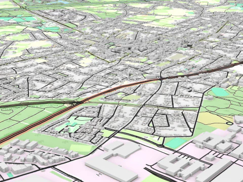 Cityscape Lommel Belgium 3D Model