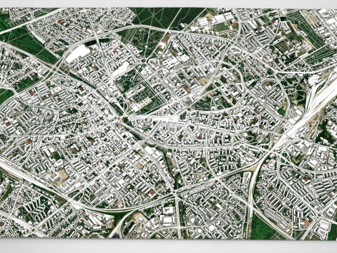 Cityscape Bialystok Poland 3D Modell