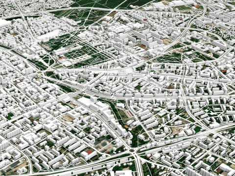 Cityscape Bialystok Poland 3D Modell