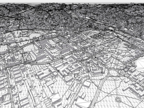 Cityscape Bialystok Poland 3D Modell