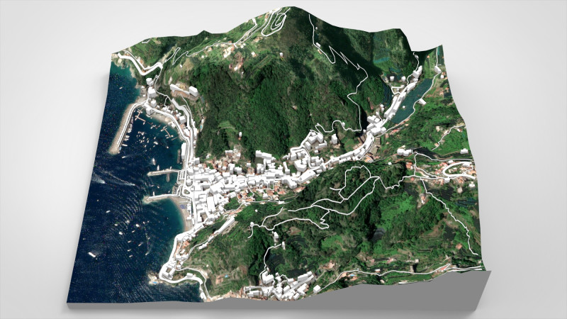 Cityscape Amalfi Italy 3D Modell .c4d .max .obj .3ds .fbx .stl .blend