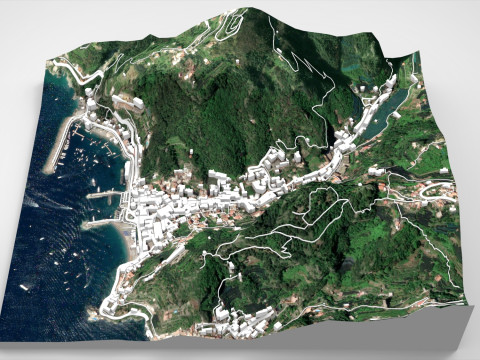 Cityscape Amalfi Italy 3D Модель