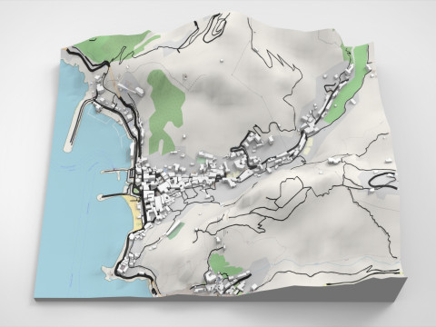 Cityscape Amalfi Italy 3D Model