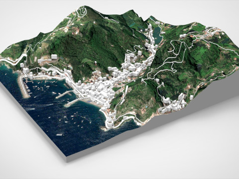 Cityscape Amalfi Italy 3D Model
