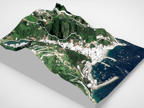 Cityscape Amalfi Italy 3D Model