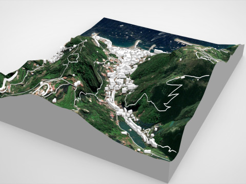 Cityscape Amalfi Italy 3D Model