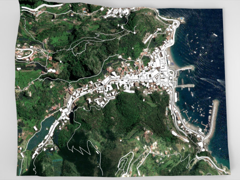 Cityscape Amalfi Italy 3D Model