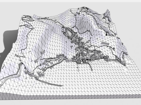 Cityscape Amalfi Italy 3D Model