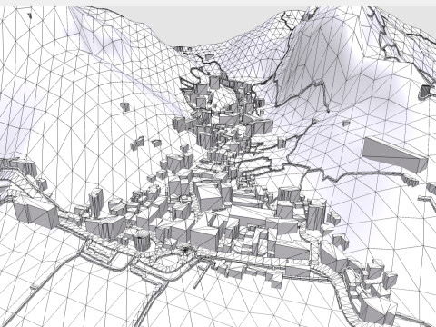 Cityscape Amalfi Italy 3D Model