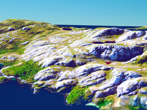 Isla castellano Chile 3D Model