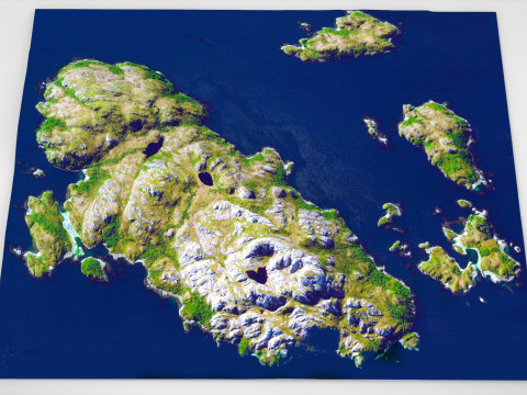 Isla castellano Chile 3D मॉडल