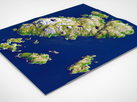 Isla castellano Chile 3D मॉडल