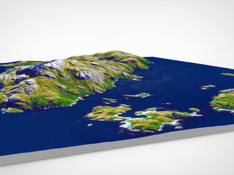 Isla castellano Chile 3D मॉडल