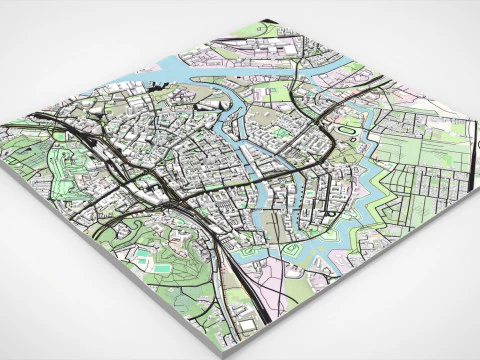 Cityscape Gdansk Poland 3D Model