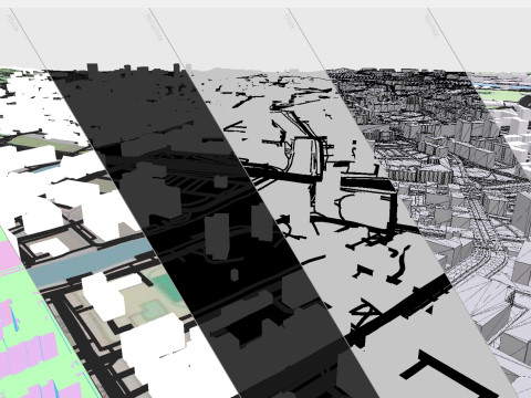 Cityscape Gdansk Poland 3D Modell