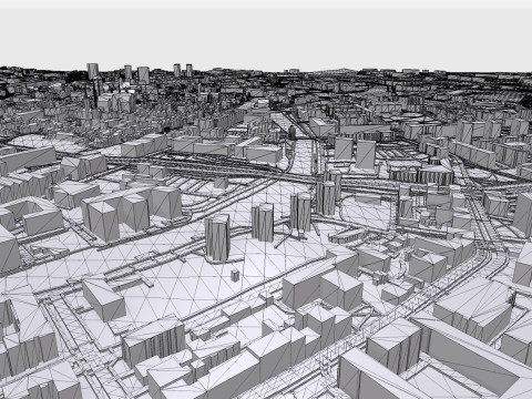 Cityscape Gdansk Poland 3D Modell