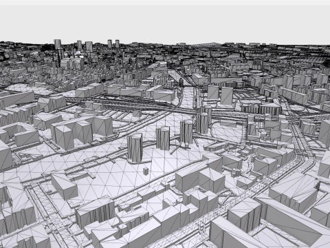 Cityscape Gdansk Poland 3D Model