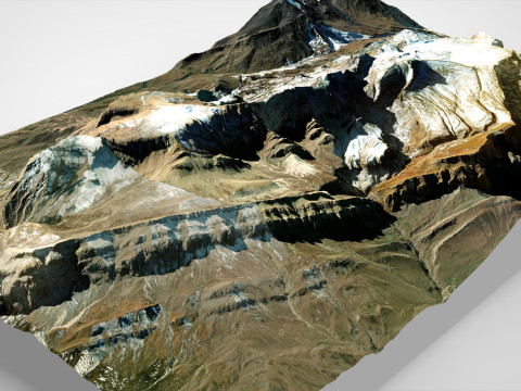 Mountain landscape Shahdag Azerbaijan 3D Модель