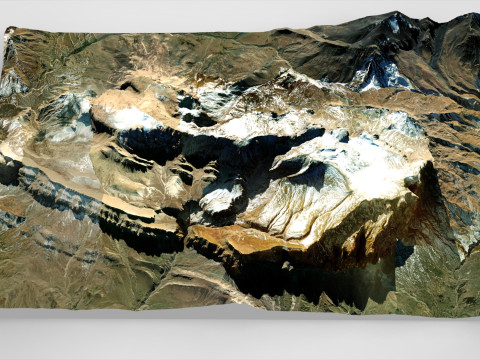Mountain landscape Shahdag Azerbaijan 3D 모델