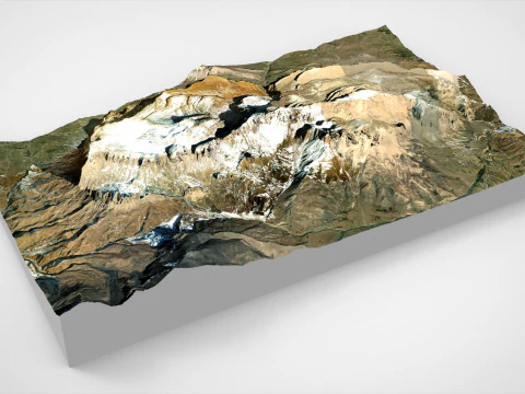 Mountain landscape Shahdag Azerbaijan 3D Model