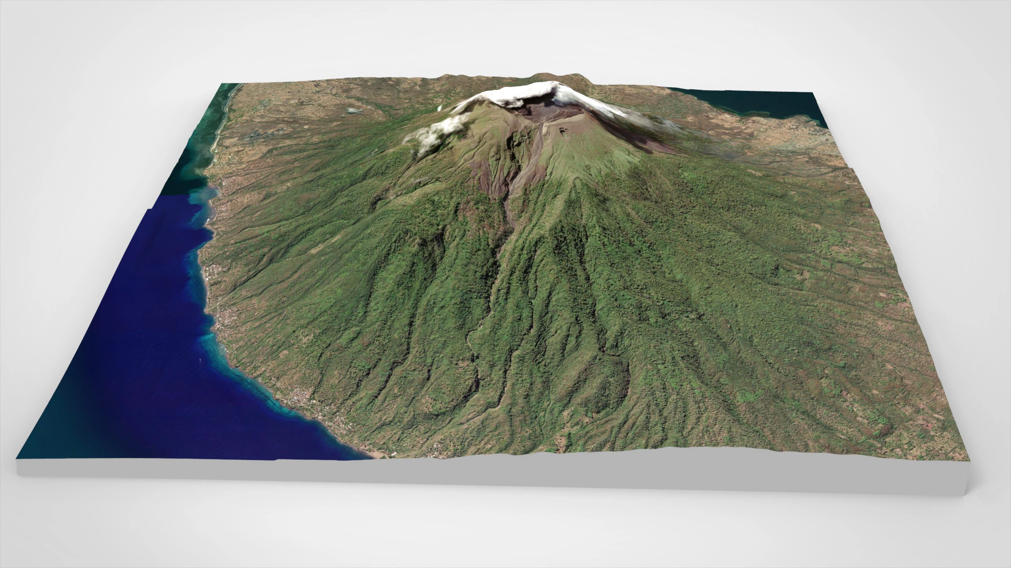 Volcano Lewotolok Indonesia 3D Model .c4d .max .obj .3ds .fbx .stl .blend 