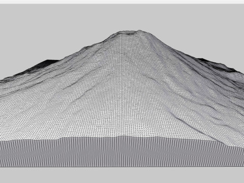 Volcano Lewotolok Indonesia 3D Модель