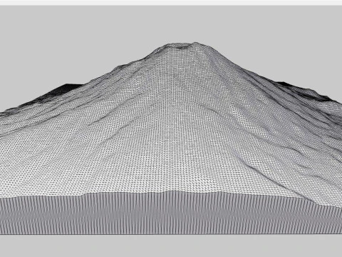Volcano Lewotolok Indonesia 3D Model