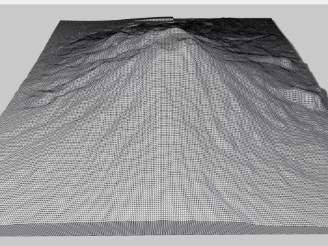 Volcano Lewotolok Indonesia 3D Model