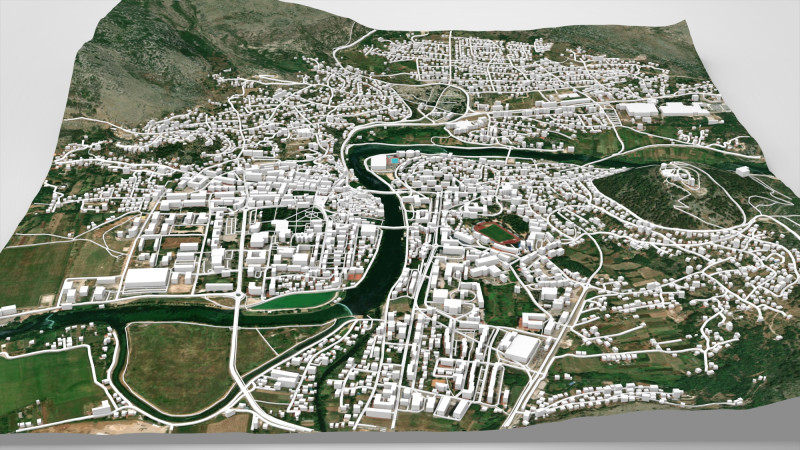 Cityscape Trebinje Bosnia and Herzegovina 3D Model .c4d .max .obj .3ds .fbx .stl .blend