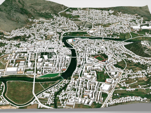Cityscape Trebinje Bosnia and Herzegovina Model 3D