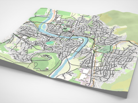 Cityscape Trebinje Bosnia and Herzegovina 3D Model