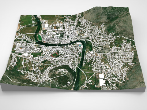 Cityscape Trebinje Bosnia and Herzegovina 3D Model