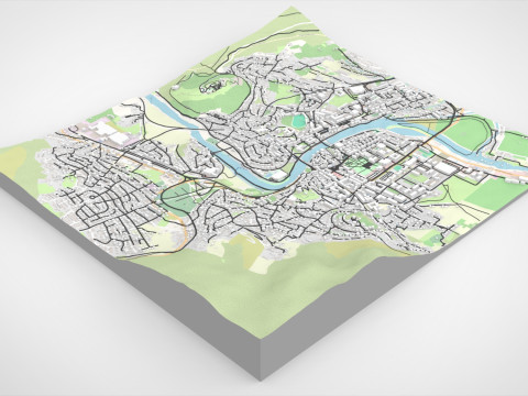 Cityscape Trebinje Bosnia and Herzegovina 3D Model