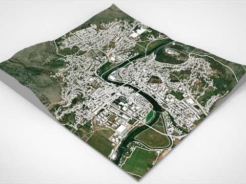 Cityscape Trebinje Bosnia and Herzegovina 3D Model