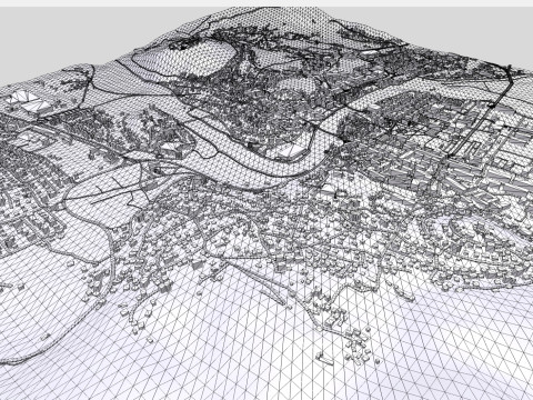 Cityscape Trebinje Bosnia and Herzegovina 3D Model